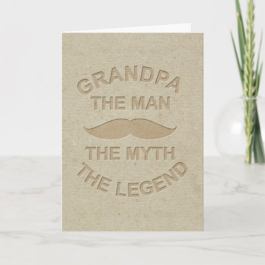 Carte Papi L'Homme La Légende (Devant)