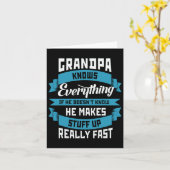 Carte Papi sait tout Funny Father&#; s Day Cos (Fleur jaune)
