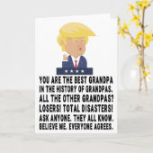 Carte Papi Trump Drôle (Fleur jaune)