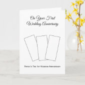 Carte Papier 1er anniversaire Mariage personnalisé (Fleur jaune)