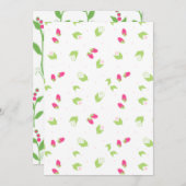 Carte Papier à fleurs rose (Devant / Derrière)