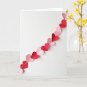 Carte papier à guirlande de cœurs (Fleur jaune)