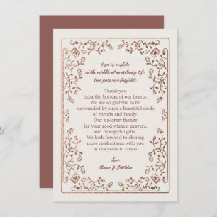 Carte Papier à lettres Fairytale Merci - Mariage Note Ca