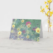 Carte Papier à motif de fleur sauvage pour toute occasio (Fleur jaune)