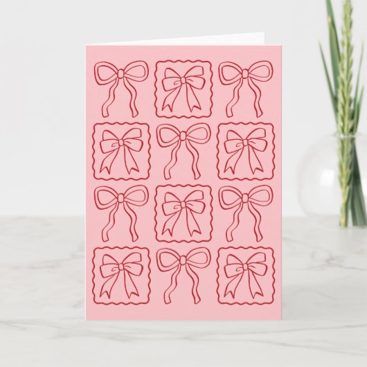 Carte Papier à ruban rose rose (Devant)