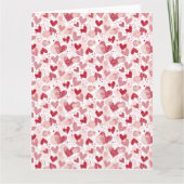 Carte Papier cadeau moyen motif coeurs abstraits (Devant)