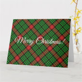 Carte Papier cadeau rouge et vert à carreaux de Noël (Fleur jaune)