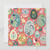 Carte Papier coloré oeufs de pâques (Dos)