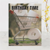 CARTE PAPIER DE TOILETTE D'ANNIVERSAIRE AMUSANT BON BOWE (Fleur jaune)