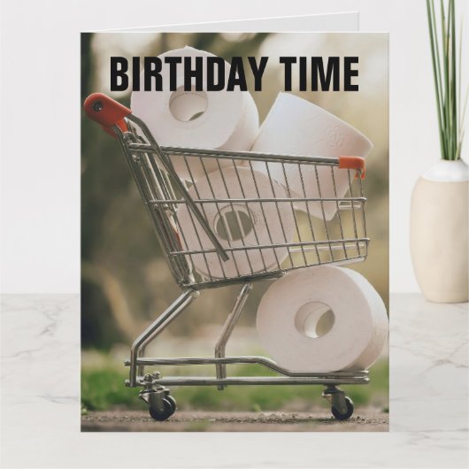 CARTE PAPIER DE TOILETTE D'ANNIVERSAIRE AMUSANT BON BOWE (Devant)