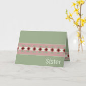 Carte Papier Floral Rose Vert Et Bourgogne (Fleur jaune)