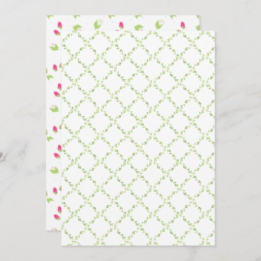Carte Papier Ivy Trellis (Devant / Derrière)
