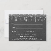 Carte Papier Kraft gris et Parties scintillant d'argent  (Dos)