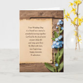 Carte Papier mariage et oublier-moi-non (Fleur jaune)