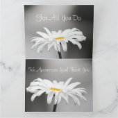 Carte papier Merci de marguerite (Intérieur)