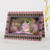 Carte papier Merci réfléchie (Fleur jaune)