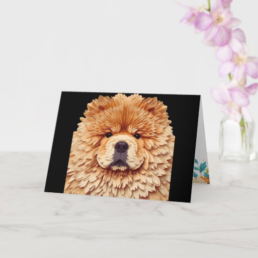 Carte PAPIER MIRAGE Red Chow (Orchidée)