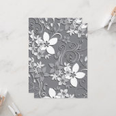 Carte Papier mural à fleurs 2 (Devant/Arrière en situation)