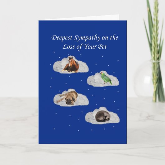 Carte Papier-NUAGE-ANIMAUX bleus (Devant)