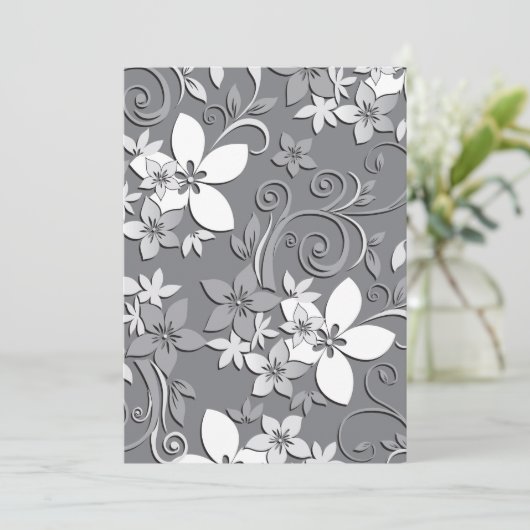 Carte Papier peint fleurs 2 (Debout devant)