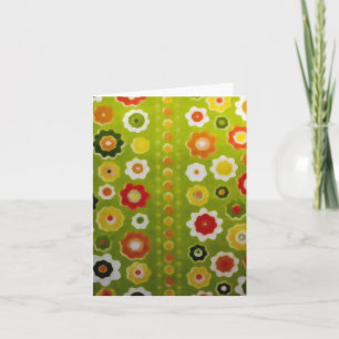 Carte Papier peint vintage Flower Power Retro