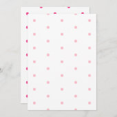 Carte Papier pointillé Polka rose (Devant / Derrière)