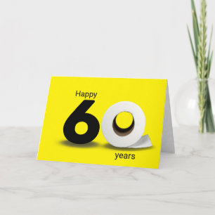 Carte papier toilette rouleau 60e anniversaire