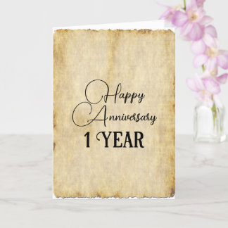 Carte Papier traditionnel 1er anniversaire
