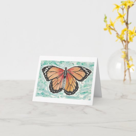 carte papillon (Fleur jaune)