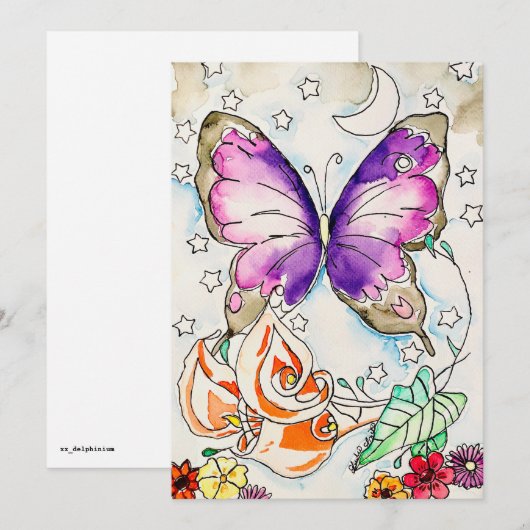 Carte Papillon (Devant / Derrière)