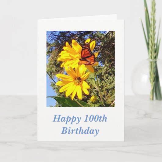 Carte Papillon 100e anniversaire (Devant)