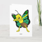 Carte Papillon à la danse hip hop Dab (Dos)