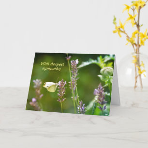 Carte Papillon à la lavande - Avec une profonde sympathi