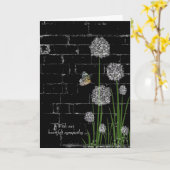 Carte Papillon à la sympathie fleur sauvage (Fleur jaune)