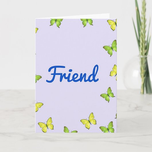 Carte Papillon Ami (Devant)