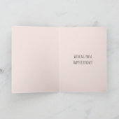 Carte Papillon Anniversaire Rose Pâle (Intérieur)