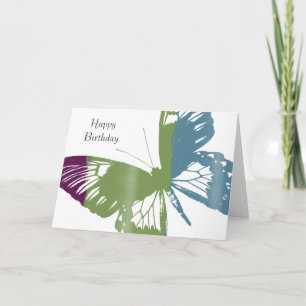 Carte Papillon aquarelle