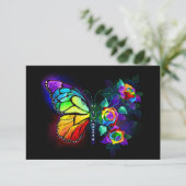 Carte Papillon arc-en-ciel (Debout devant)