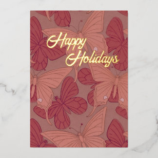 Carte Papillon Art Nouveau (Foil)