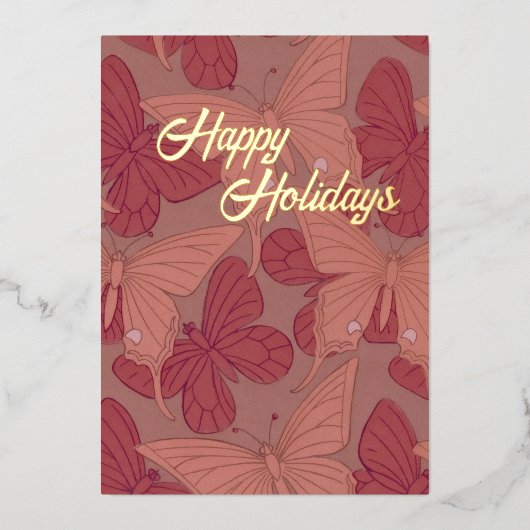 Carte Papillon Art Nouveau (Foil) (Recto)