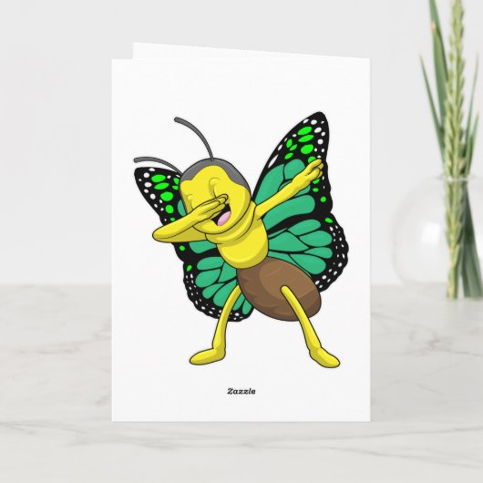 Carte Papillon au dab de danse hip hop (Dos)