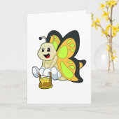 Carte Papillon au Miel (Fleur jaune)