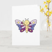 Carte Papillon avec des points (Fleur jaune)
