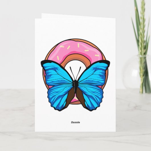 Carte Papillon avec Donut (Dos)