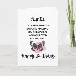 Carte Papillon Avec Message Anniversaire Pour Votre Tant
