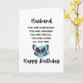 Carte Papillon avec message d'anniversaire pour votre ma (Fleur jaune)