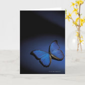 Carte Papillon bleu (Fleur jaune)
