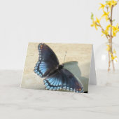 Carte Papillon bleu (Fleur jaune)