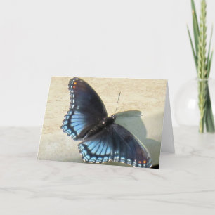 Carte Papillon bleu