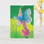 Carte Papillon bleu de Chapmans (thersites en polyommatu (Fleur jaune)